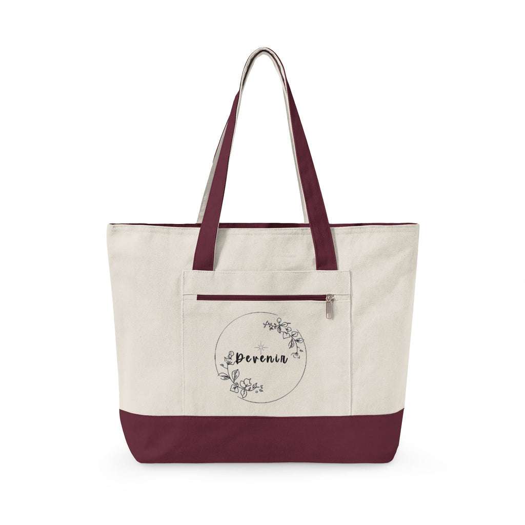 Devenir Zipper Tote Bag - Durable Everyday Market & Beach Bag
