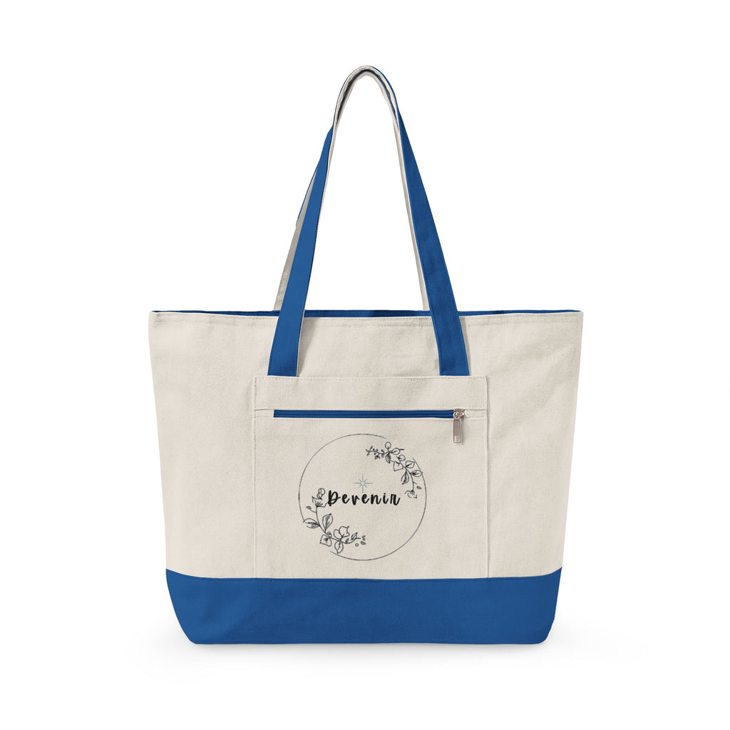 Devenir Zipper Tote Bag - Durable Everyday Market & Beach Bag
