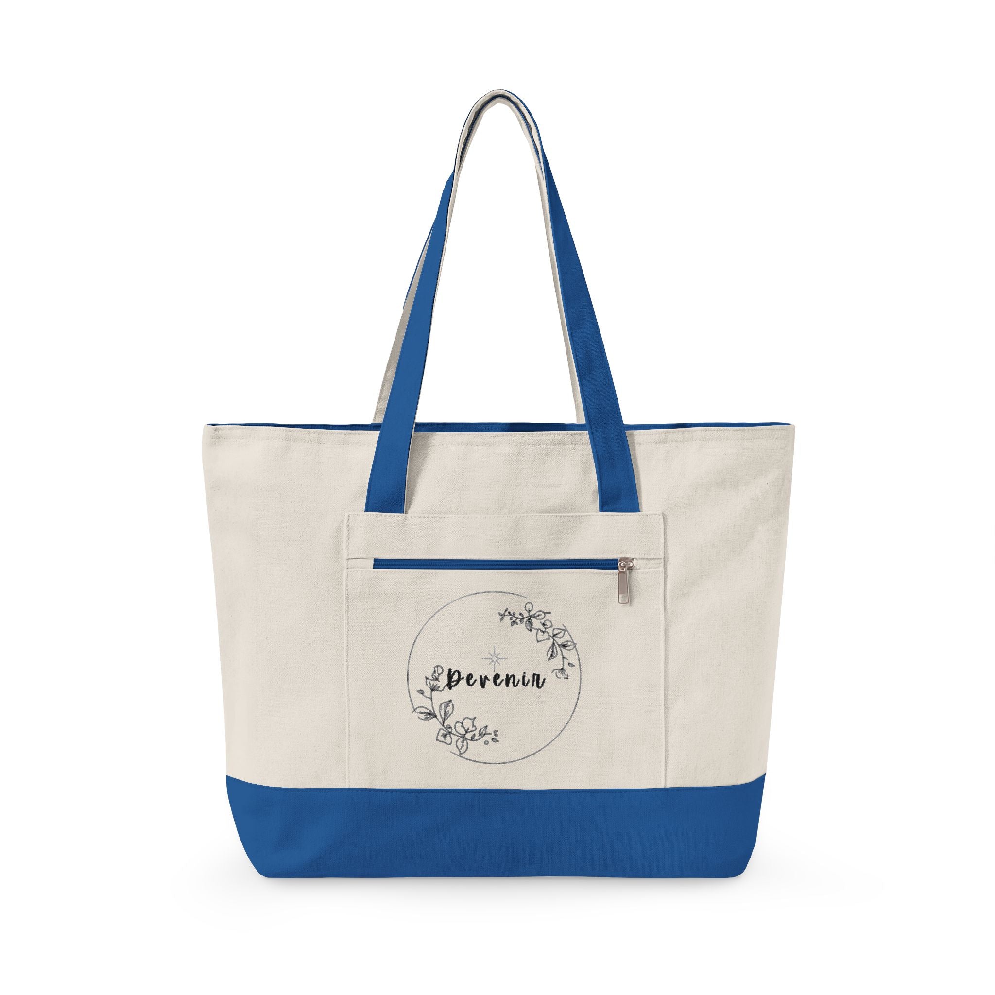 Devenir Zipper Tote Bag - Durable Everyday Market & Beach Bag