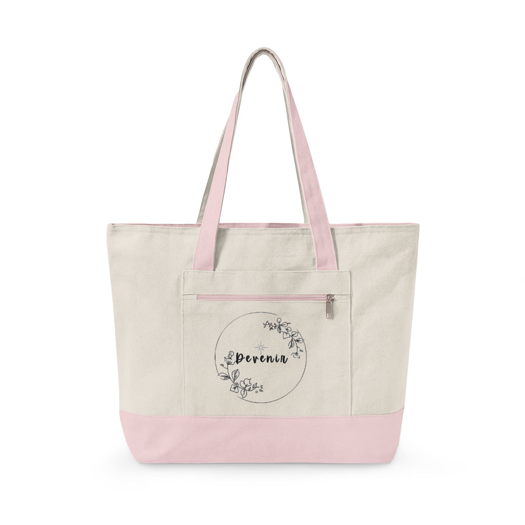 Devenir Zipper Tote Bag - Durable Everyday Market & Beach Bag