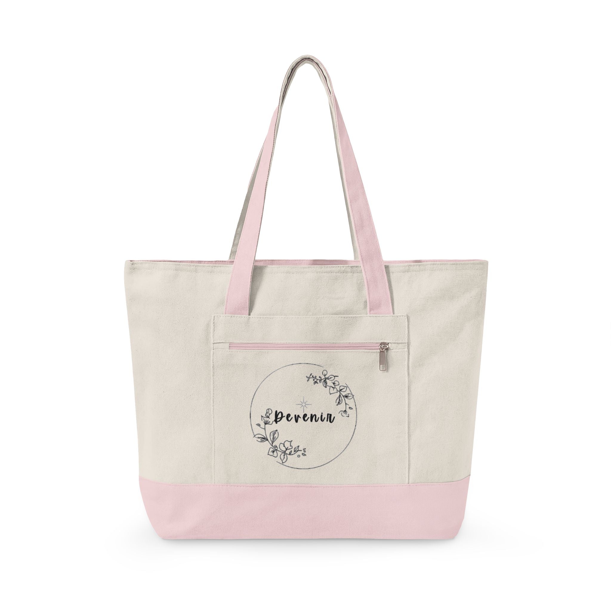 Devenir Zipper Tote Bag - Durable Everyday Market & Beach Bag